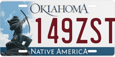 OK license plate 149ZST