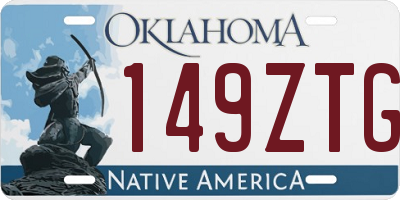 OK license plate 149ZTG