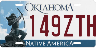 OK license plate 149ZTH