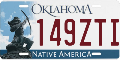 OK license plate 149ZTI