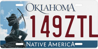 OK license plate 149ZTL