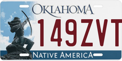 OK license plate 149ZVT