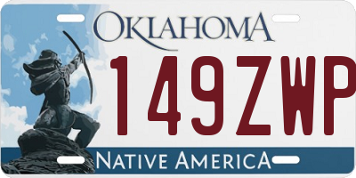 OK license plate 149ZWP