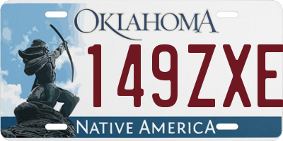 OK license plate 149ZXE
