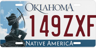 OK license plate 149ZXF