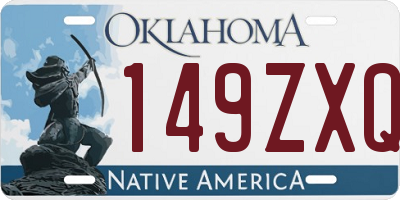 OK license plate 149ZXQ