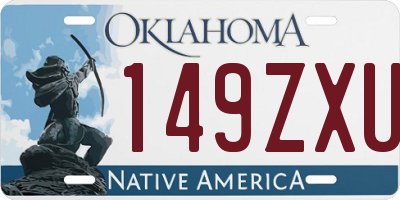 OK license plate 149ZXU