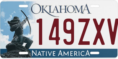OK license plate 149ZXV