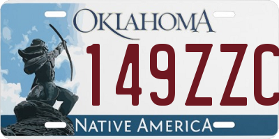 OK license plate 149ZZC