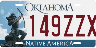 OK license plate 149ZZX