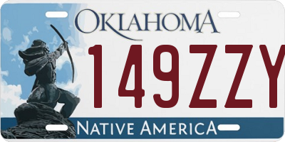 OK license plate 149ZZY