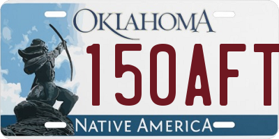 OK license plate 150AFT