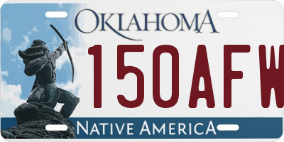 OK license plate 150AFW