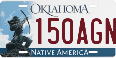 OK license plate 150AGN