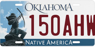 OK license plate 150AHW