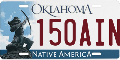 OK license plate 150AIN