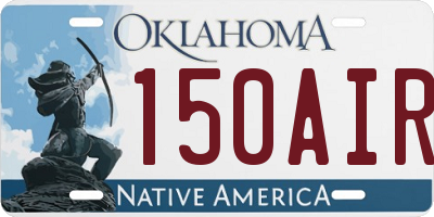 OK license plate 150AIR