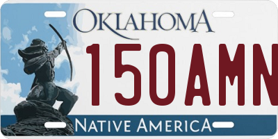 OK license plate 150AMN