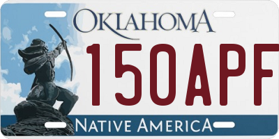 OK license plate 150APF