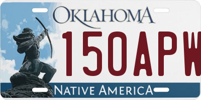 OK license plate 150APW