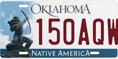 OK license plate 150AQW