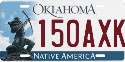 OK license plate 150AXK
