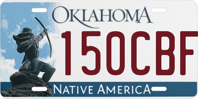 OK license plate 150CBF