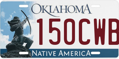 OK license plate 150CWB