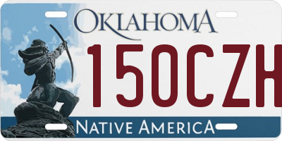 OK license plate 150CZH