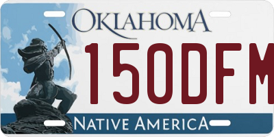 OK license plate 150DFM