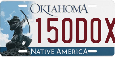 OK license plate 150DOX