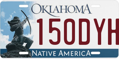 OK license plate 150DYH