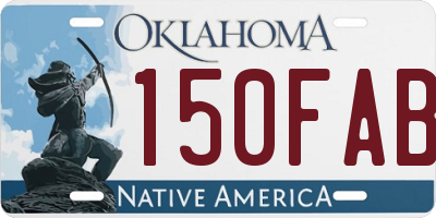 OK license plate 150FAB