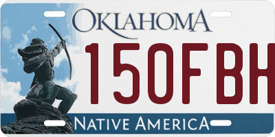OK license plate 150FBH