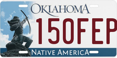 OK license plate 150FEP