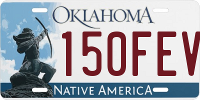 OK license plate 150FEV