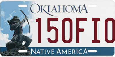 OK license plate 150FIO