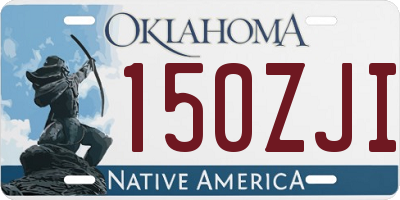 OK license plate 150ZJI