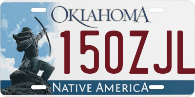 OK license plate 150ZJL
