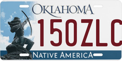 OK license plate 150ZLC