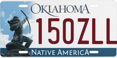OK license plate 150ZLL