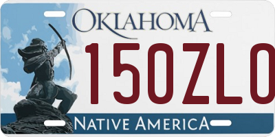 OK license plate 150ZLO