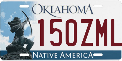 OK license plate 150ZML