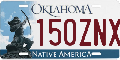 OK license plate 150ZNX