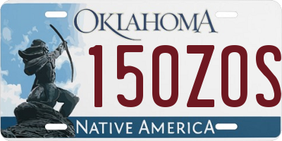 OK license plate 150ZOS