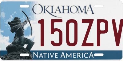 OK license plate 150ZPV