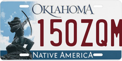 OK license plate 150ZQM