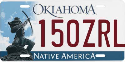 OK license plate 150ZRL