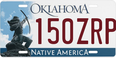 OK license plate 150ZRP