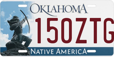 OK license plate 150ZTG